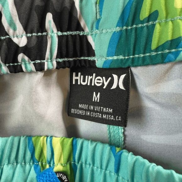 Hurley Men's Cannonball Volley Hybrid Board Shorts Blue Green Black Size Medium - Picture 3 of 8
